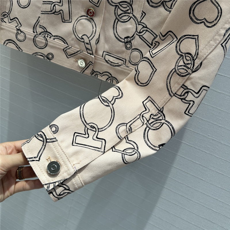 H**me5 heart chain denim jacket replica designer clothes