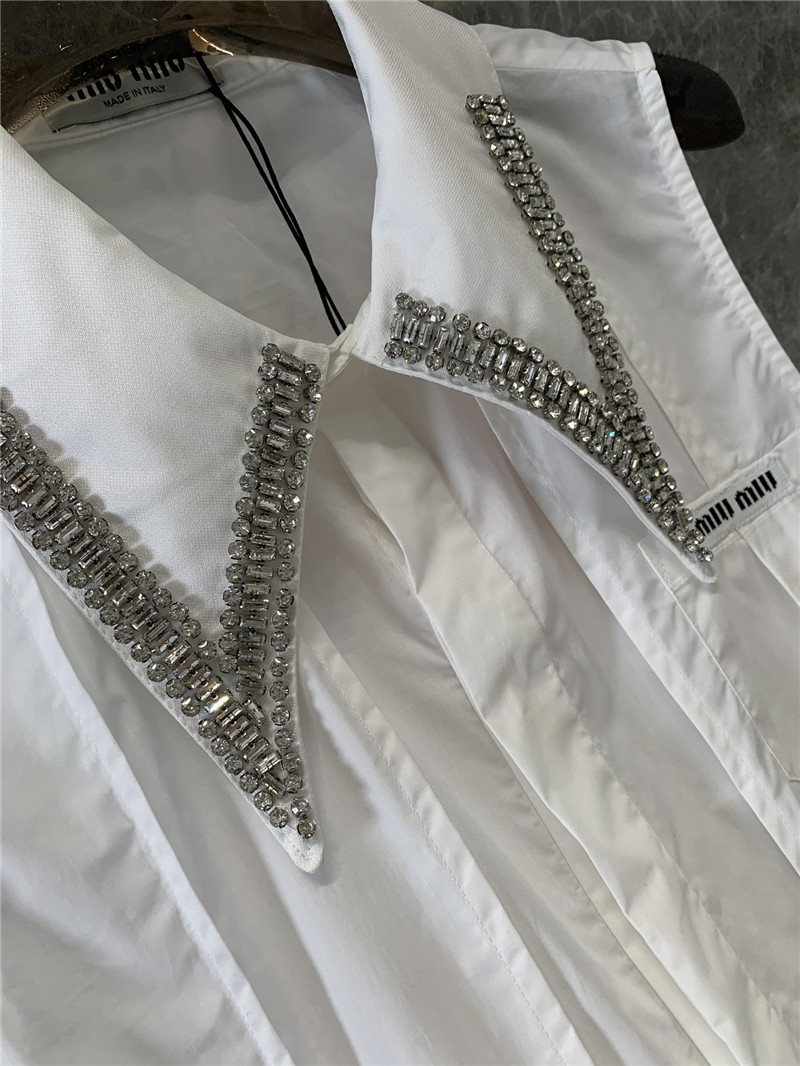M1um1u rhinestone sleeveless vest shirt replica d&g clothing