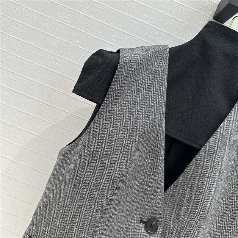 dio art style herringbone vest small jacket replica d&g clothing