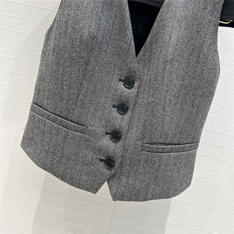 dio art style herringbone vest small jacket replica d&g clothing