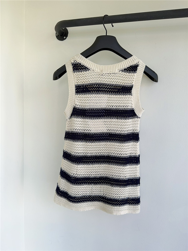 D10r round neck jacquard letter knitted vest top replicas clothes