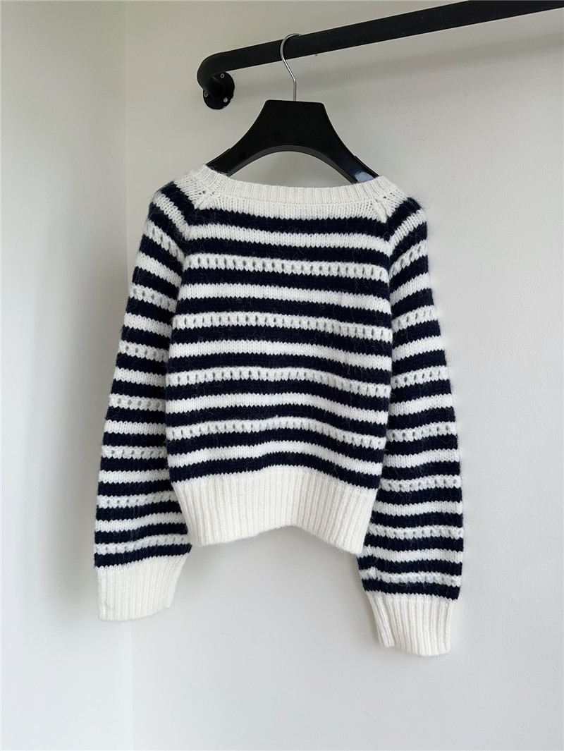 Ce1i*e striped crew neck knitted sweater replica d&g clothing