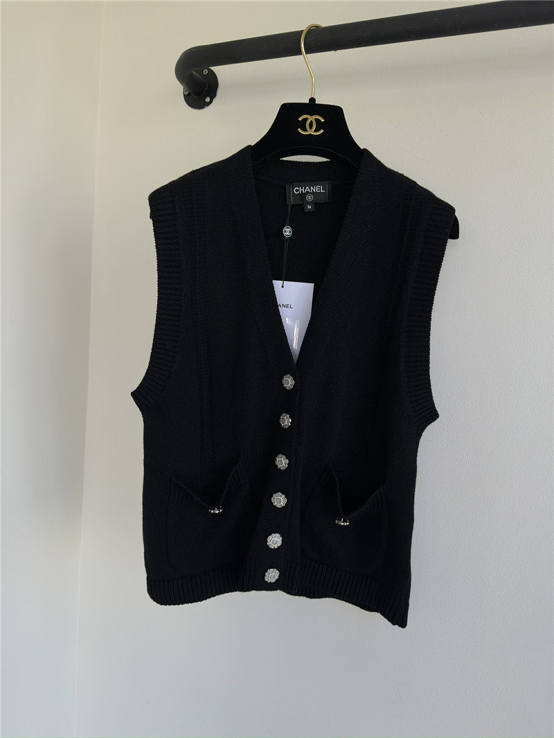 Ch**el double pocket vest replicas clothes
