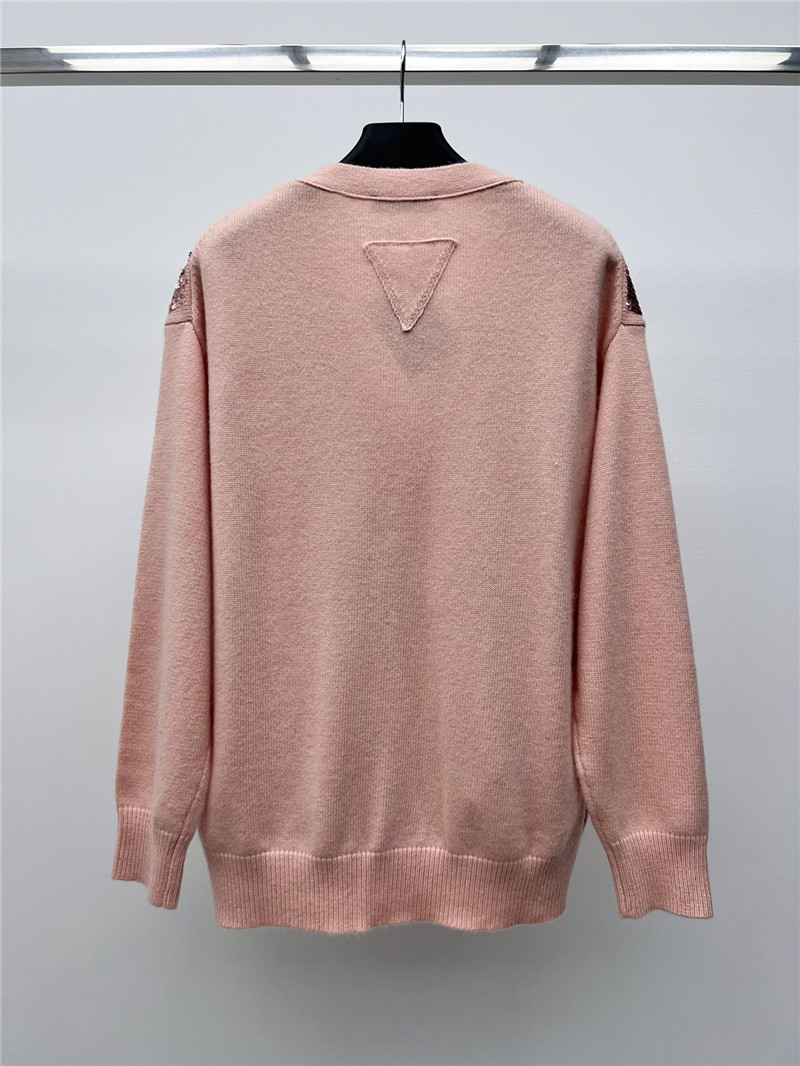 Pra*a sequined knitted cardigan replicas clothes