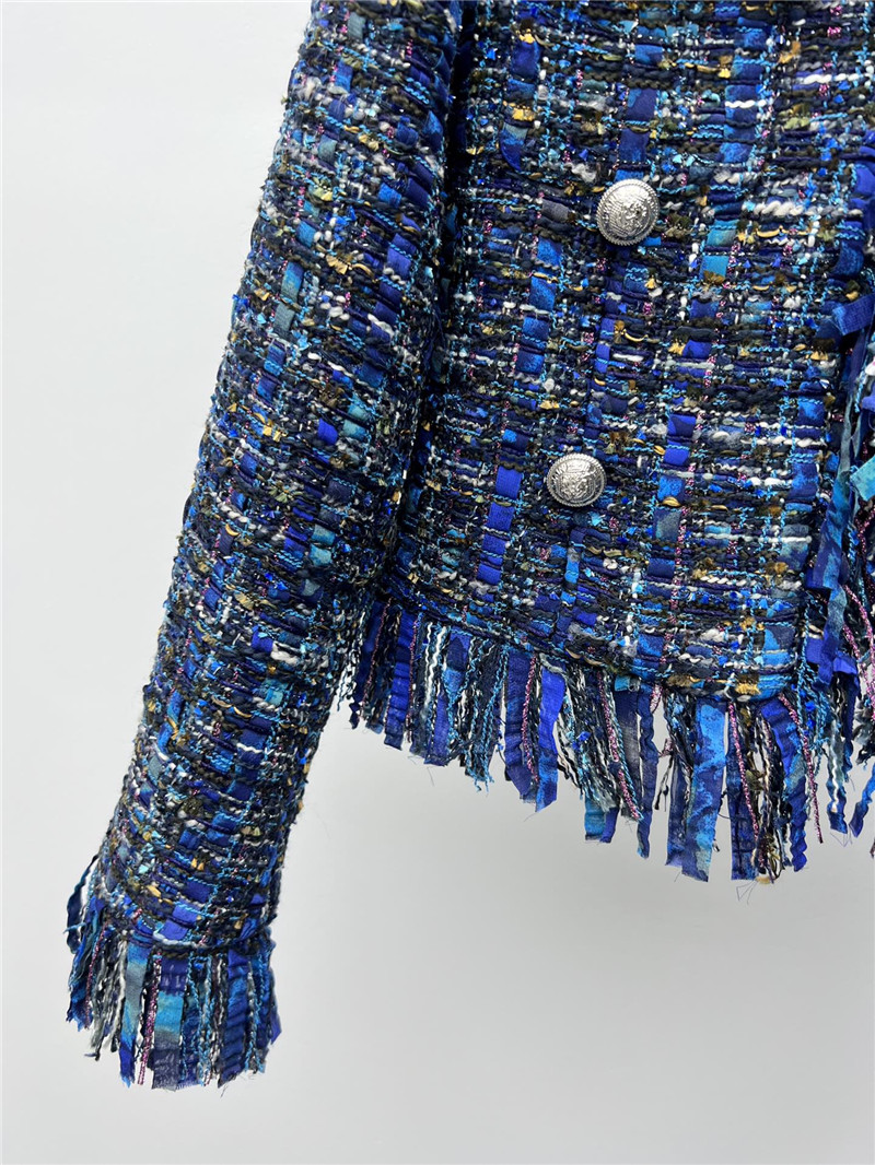 Balmain braided fringe coat replica clothing sites