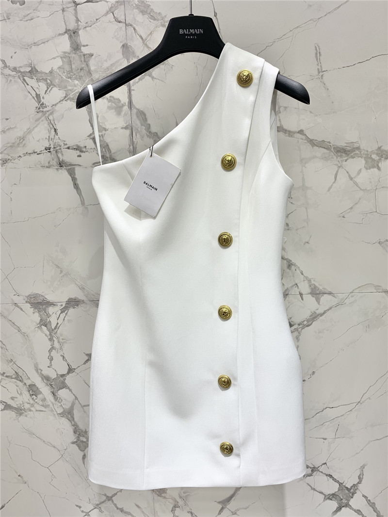Balmain new one-shoulder dress replica clothing sites