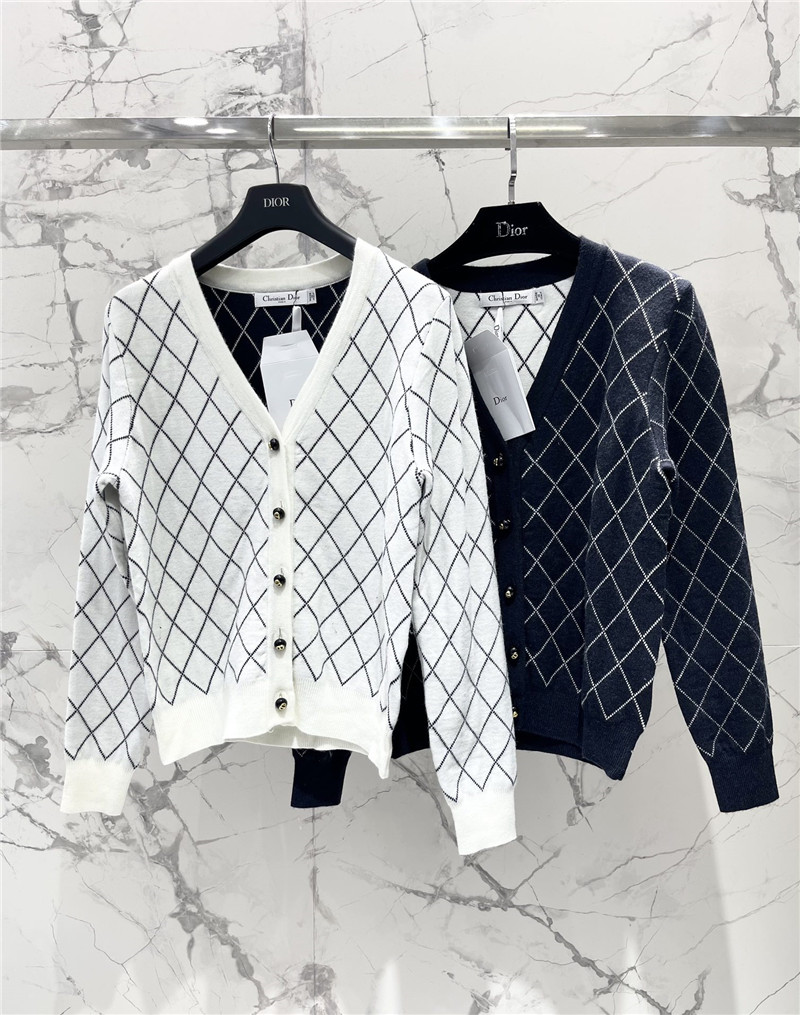 d10r D1am0nd knitted button cardigan replica clothing sites