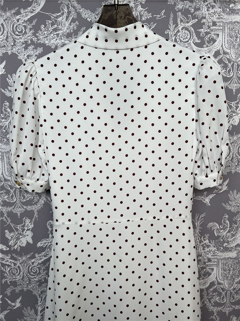 M1um1u retro polka dot short-sleeved dress replica clothes