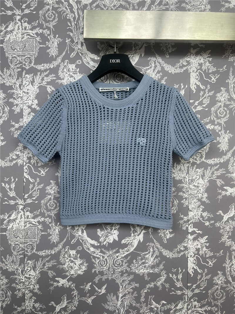 A1exa*der wang hollow knit short sleeve replicas clothes