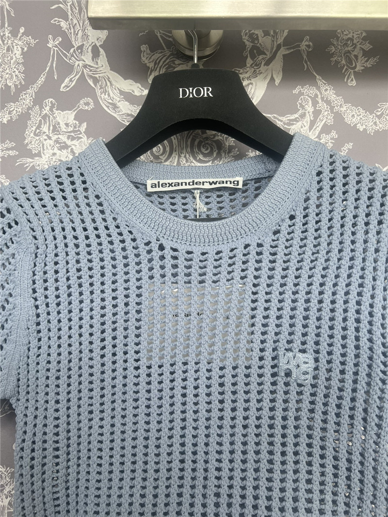 A1exa*der wang hollow knit short sleeve replicas clothes