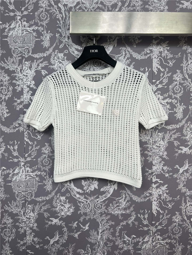 A1exa*der wang hollow knit short sleeve replicas clothes