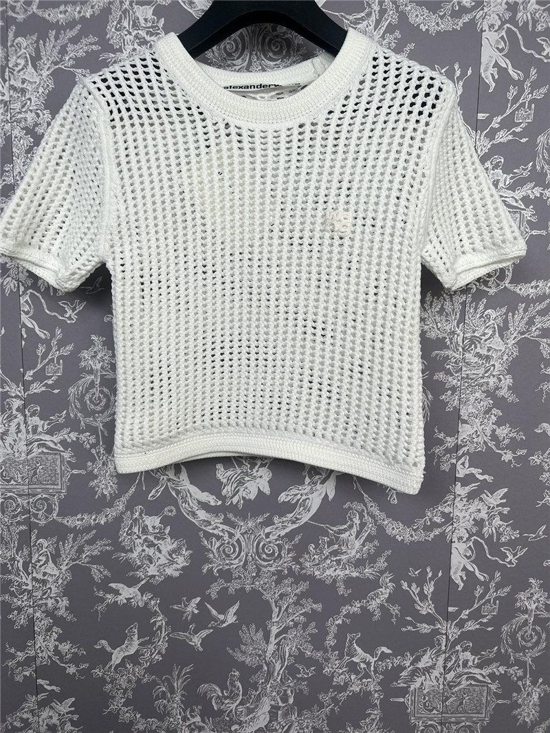 A1exa*der wang hollow knit short sleeve replicas clothes