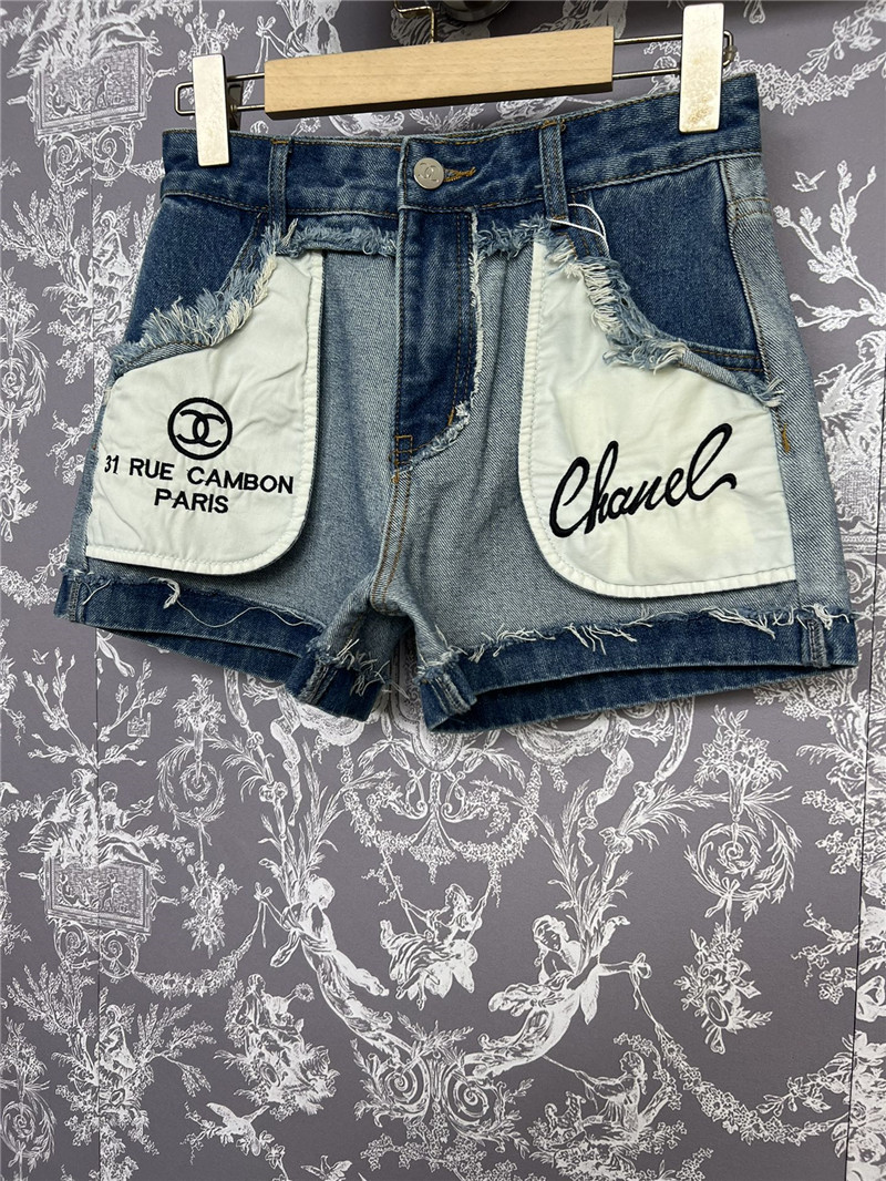 Ch**el new denim shorts replica d&g clothing