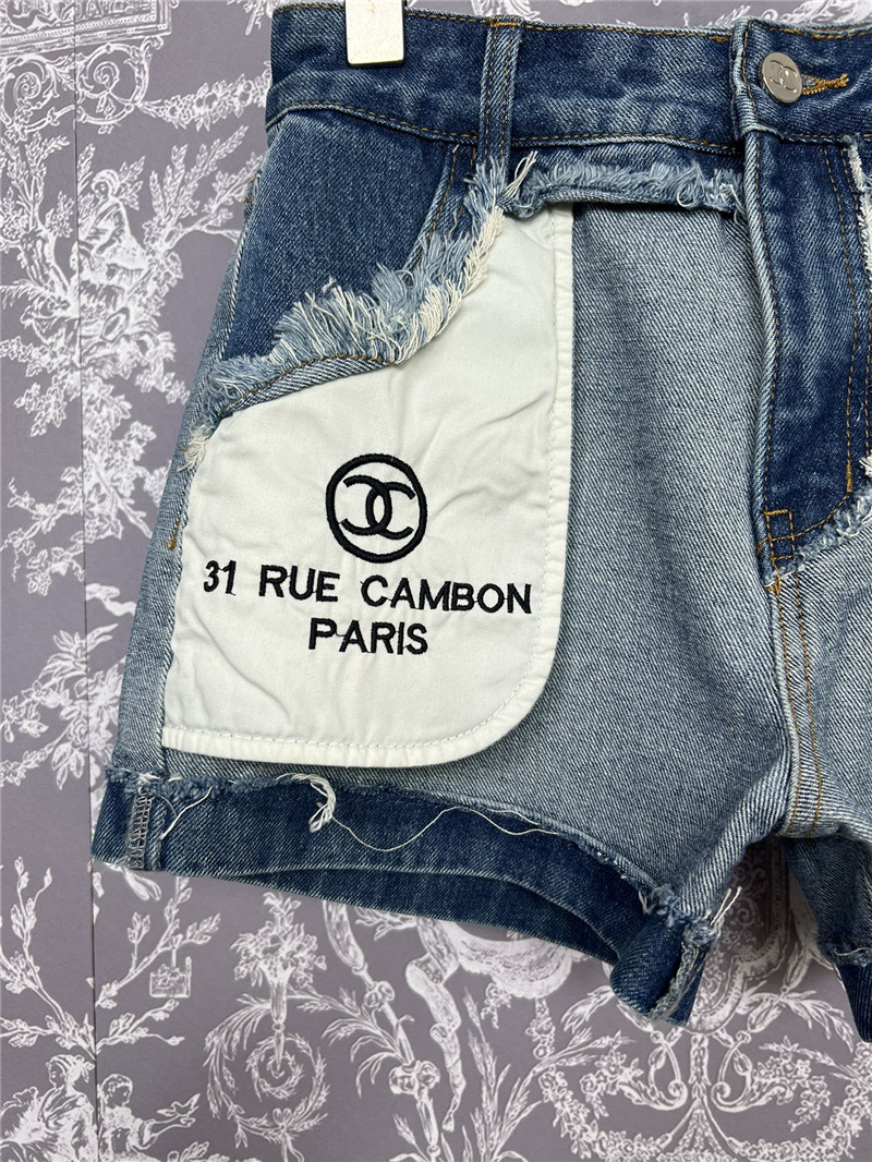 Ch**el new denim shorts replica d&g clothing