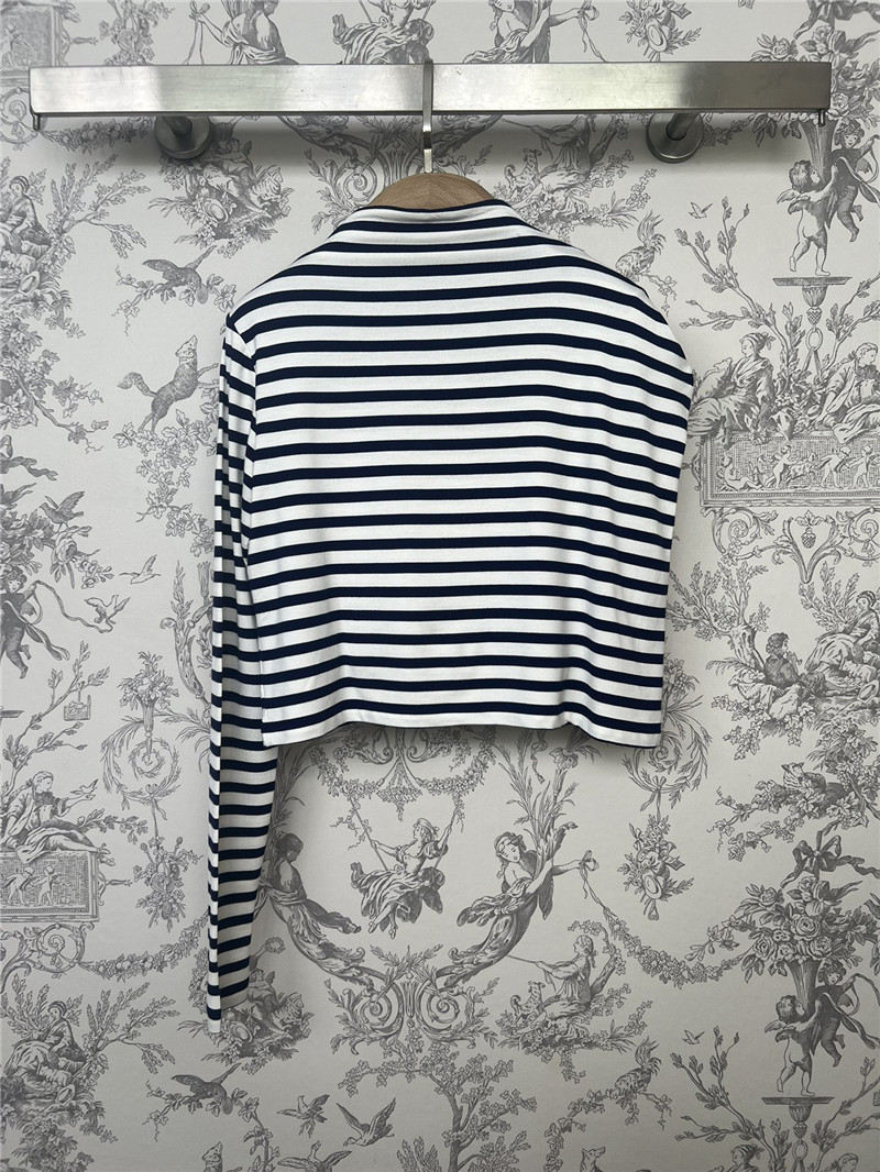 L0ew* irregular striped knitted top replica designer clothes