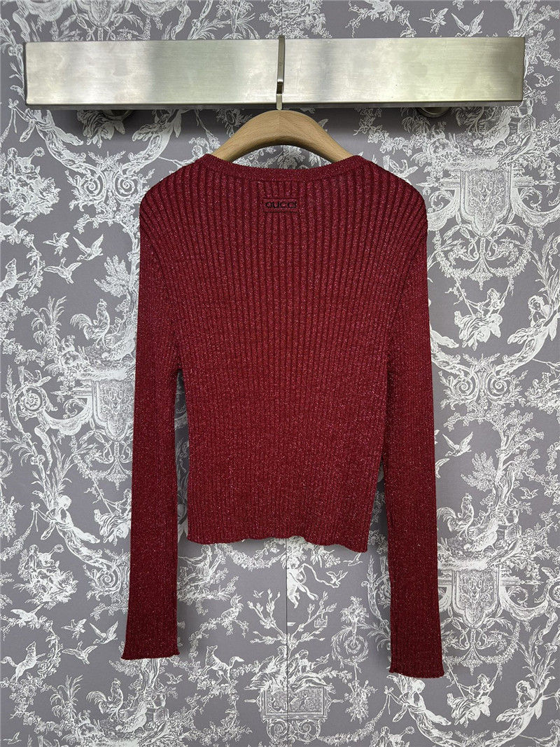 Gvc*1 burgundy ribbed cropped cardigan