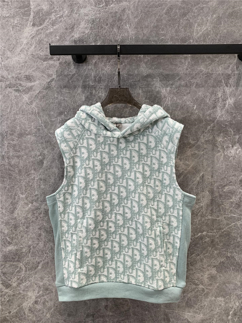 D10r monogram sleeveless hooded sweatshirt vest replicas clothes