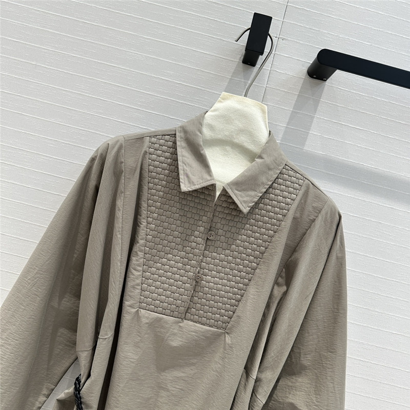 b0tt*ga Ven*ta lapel woven shirt dress replica designer clothes
