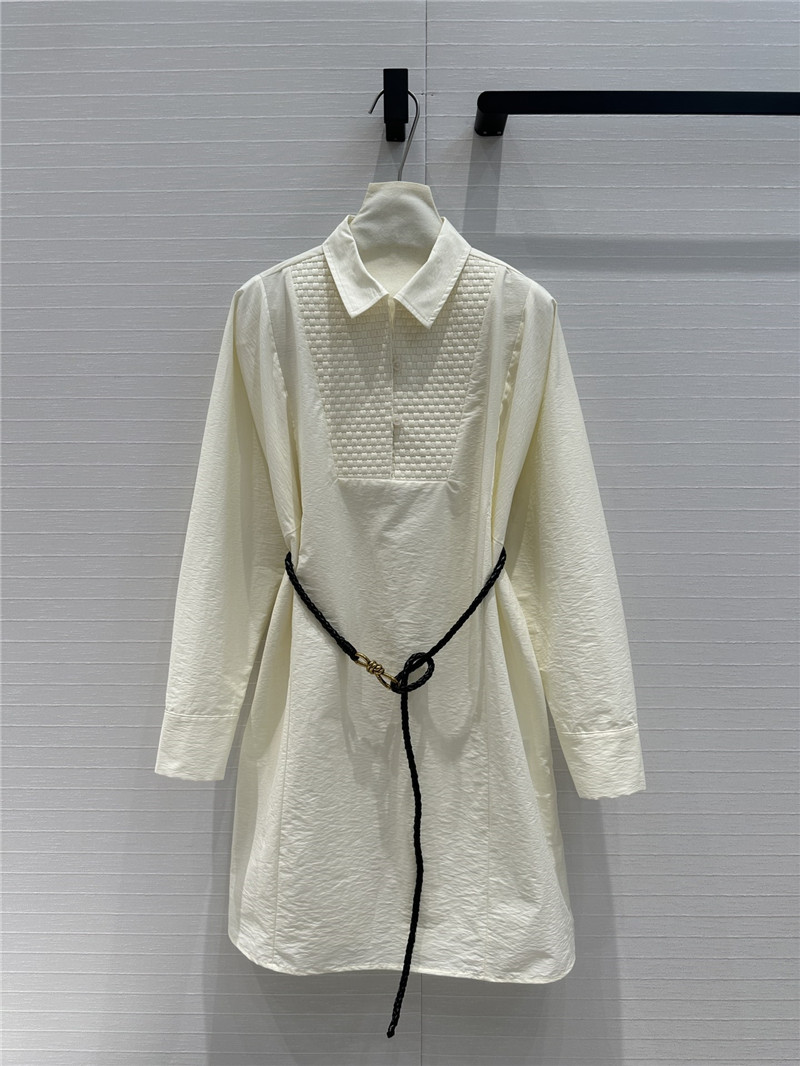 b0tt*ga Ven*ta lapel woven shirt dress replica designer clothes