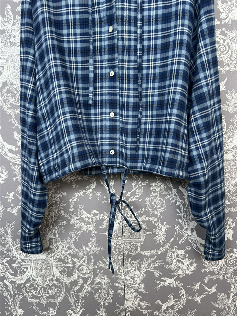 acne studios waist cropped hooded long-sleeved shirt replica clothes