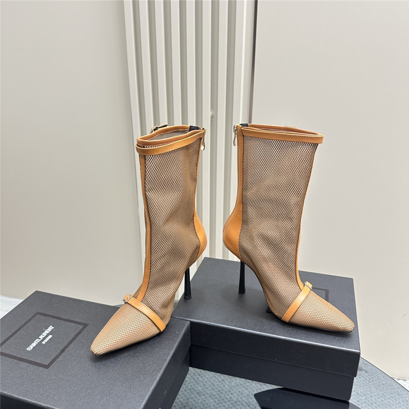 Sa1nt Lau*nt oxalis mesh boots in brown