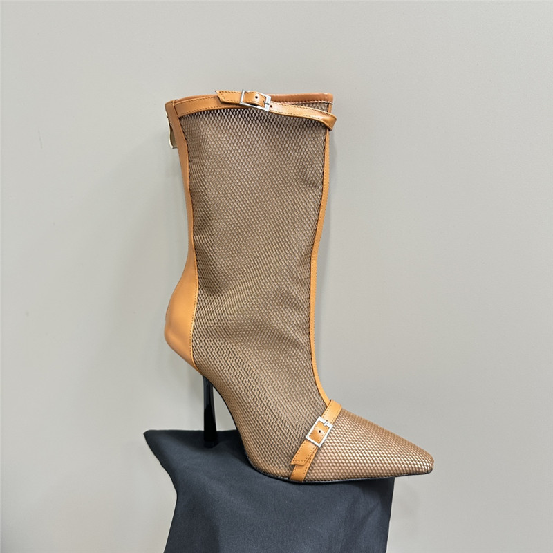 Sa1nt Lau*nt oxalis mesh boots in brown