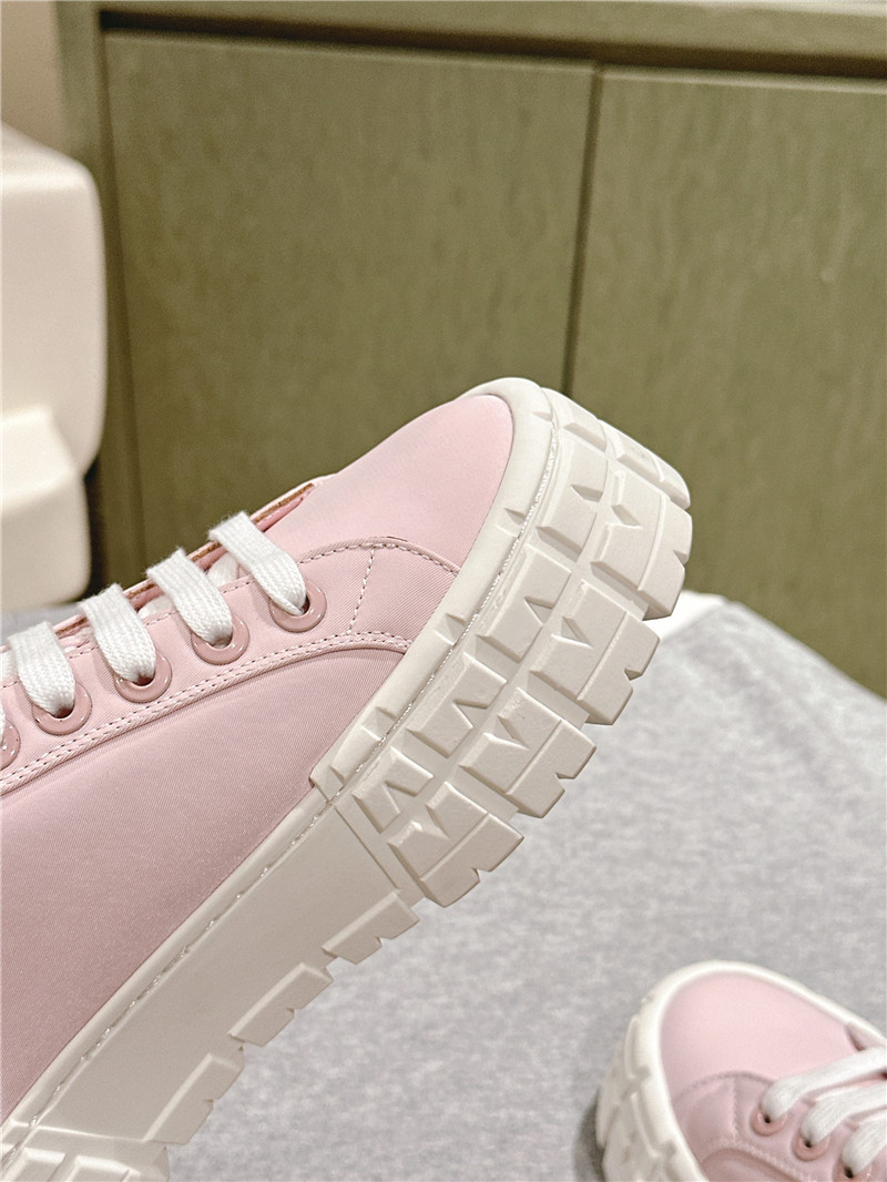 Pra*a double wheel re-nylon gabardine sneakers in pink