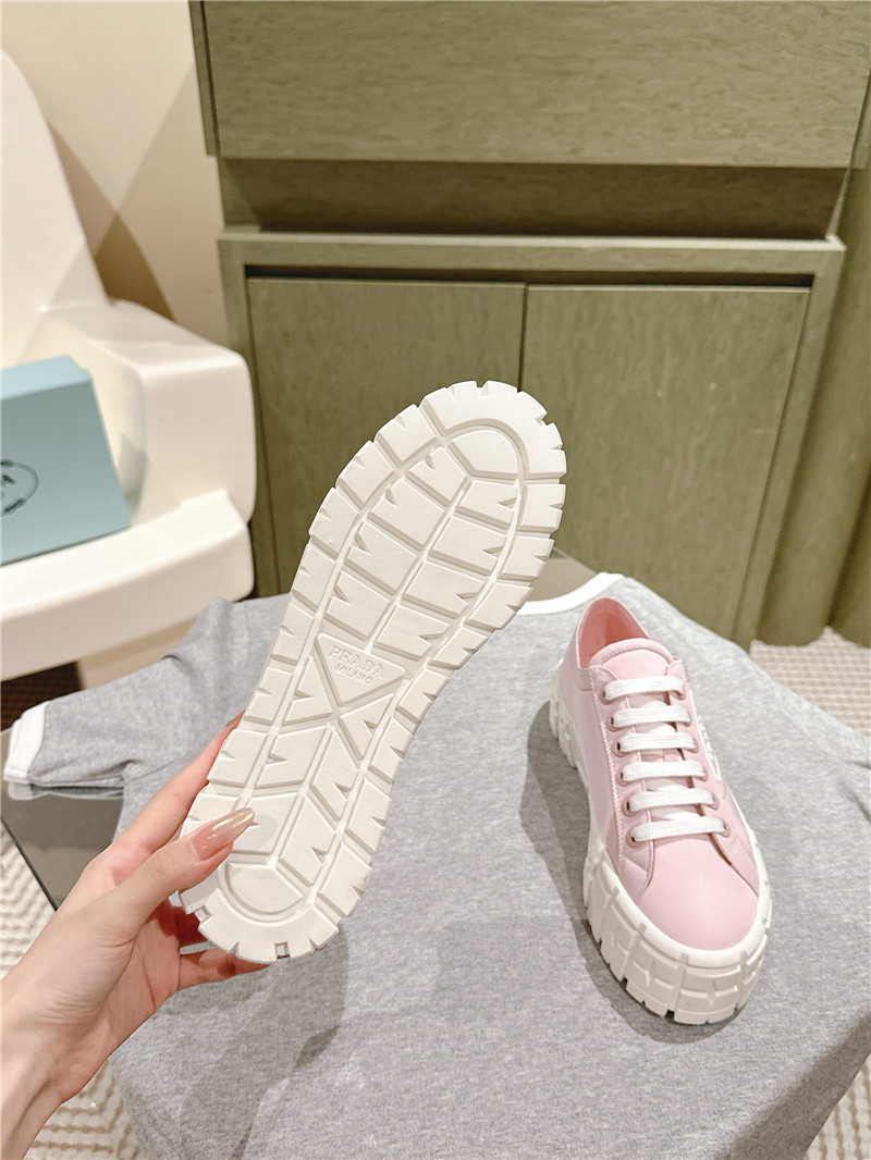 Pra*a double wheel re-nylon gabardine sneakers in pink