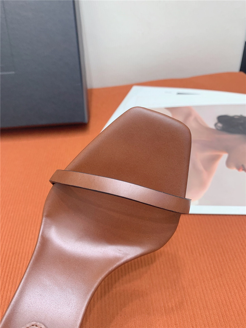 Sa1nt Lau*nt opyum slingback in brown glazed leather