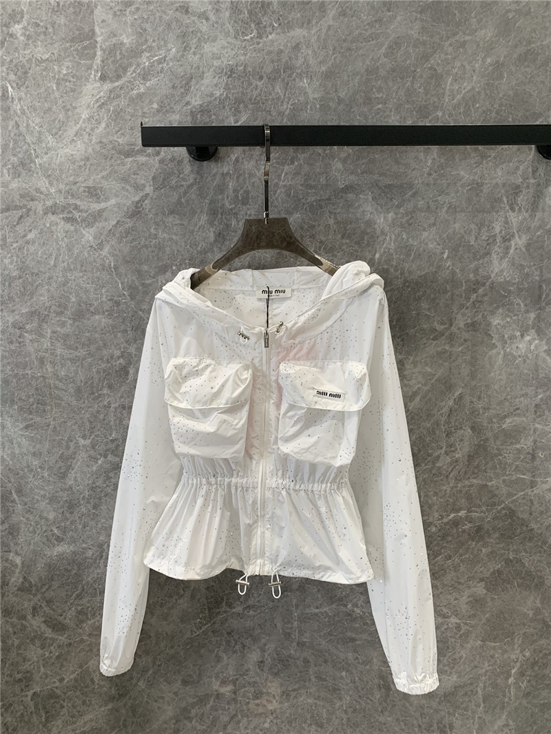 M1um1u zipper sun protection jacket replicas clothes