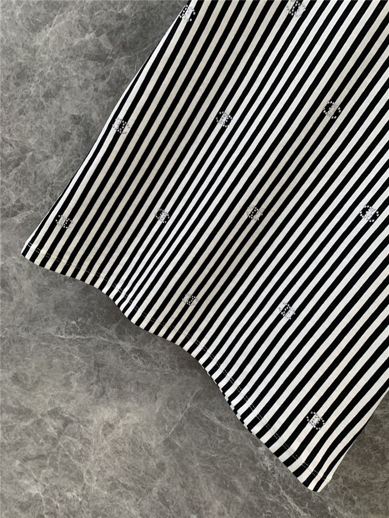 Ch**el striped short-sleeved t-shirt replica clothing sites