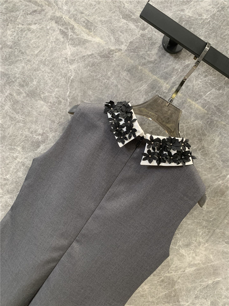 M1um1u petal beaded collar vest dress replica clothing sites
