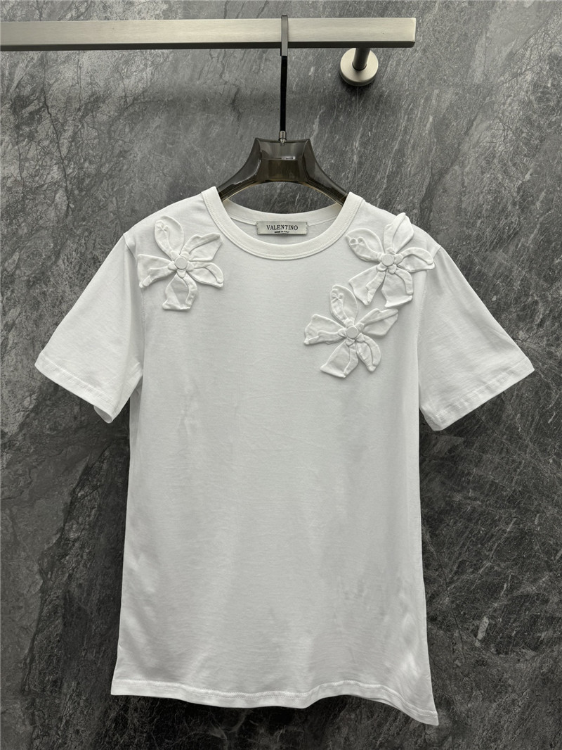 Va1e*ntin0 3d flower short sleeve t-shirt replica d&g clothing