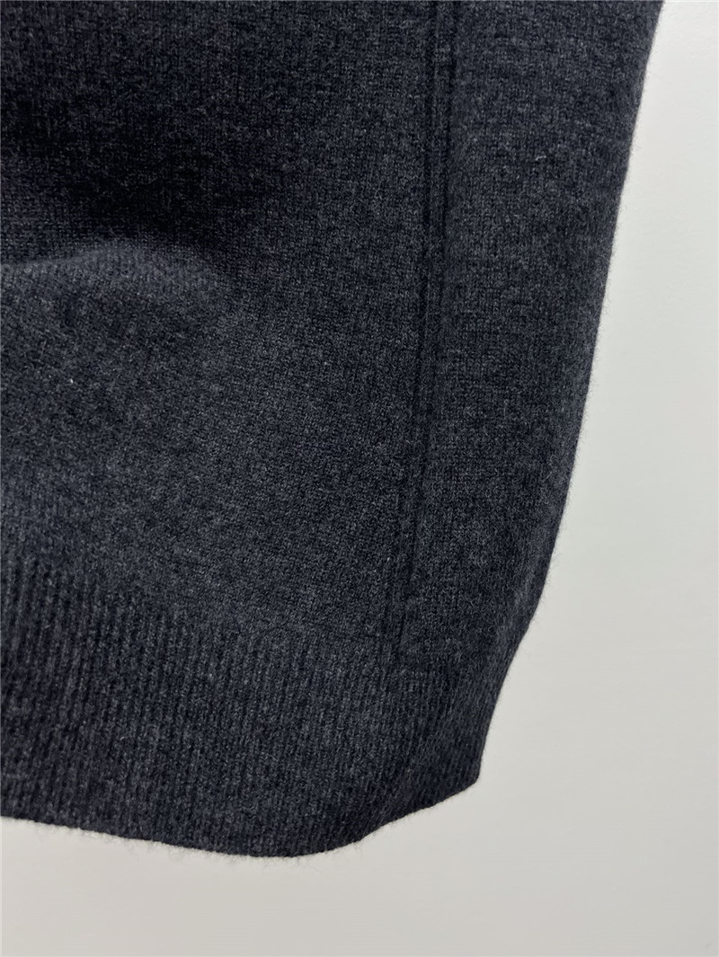 Ch**el lapel zipper cashmere vest replicas clothes