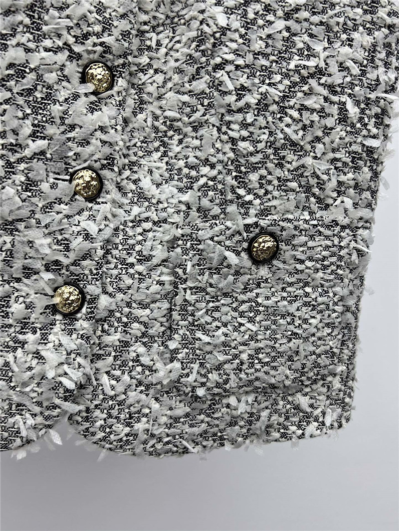 Ch**el grey v-neck tweed vest