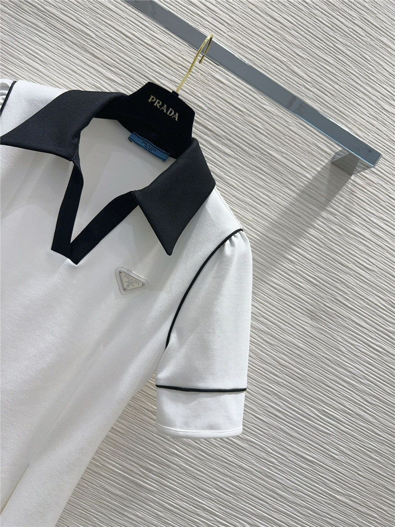 Pra*a open collar polo dress replica designer clothes