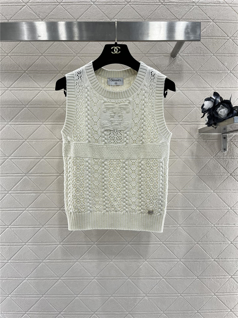 Ch**el crochet knitted vest replica designer clothes