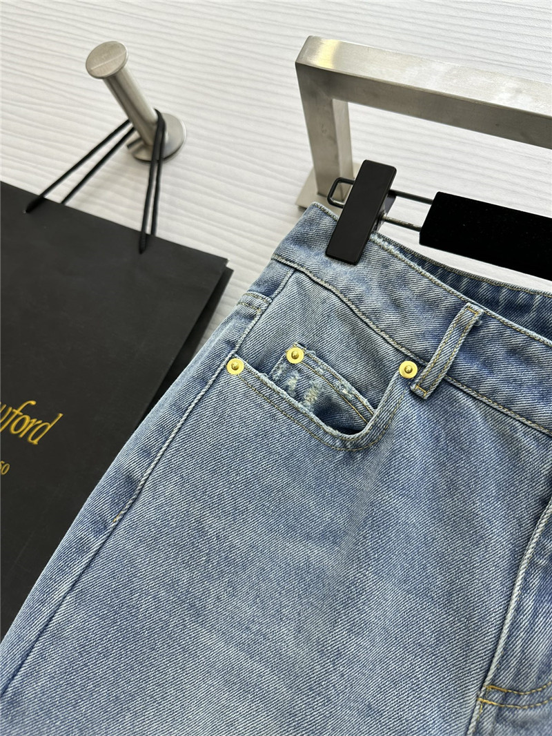 Balmain frayed hem ripped jeans replica clothes