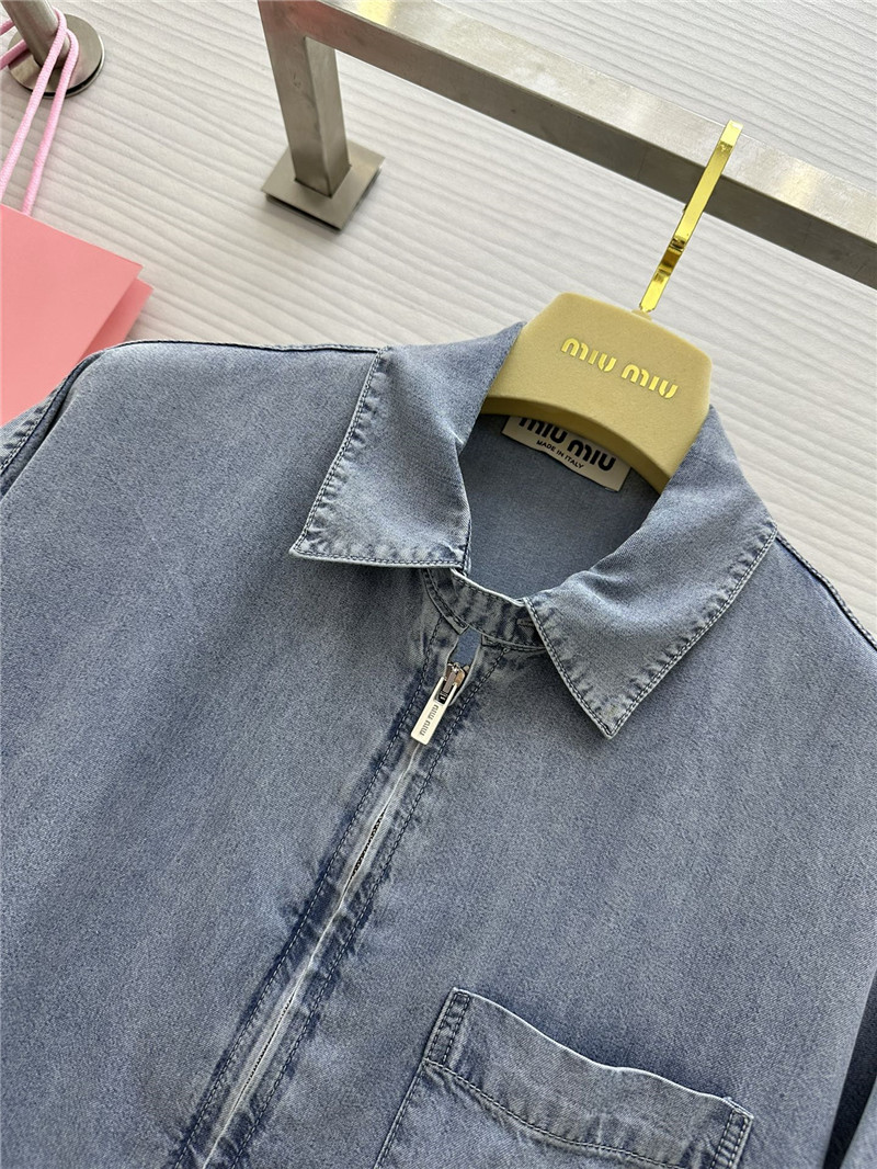 M1um1u oversized denim jacket replica d&g clothing