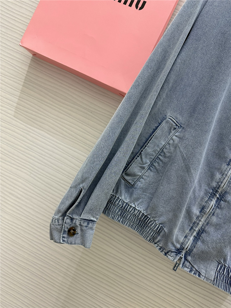 M1um1u oversized denim jacket replica d&g clothing