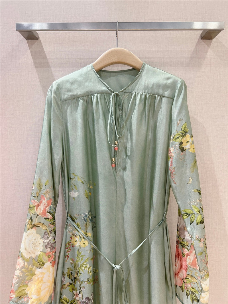 zimm fixed print silk dress cheap replica designer clothes