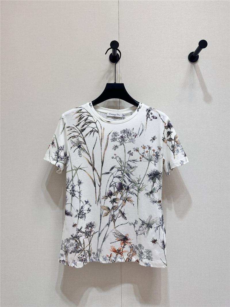 D10r floral print slim fit short-sleeved t-shirt