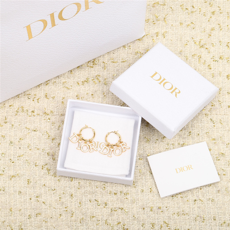 D10r letter pendant earrings