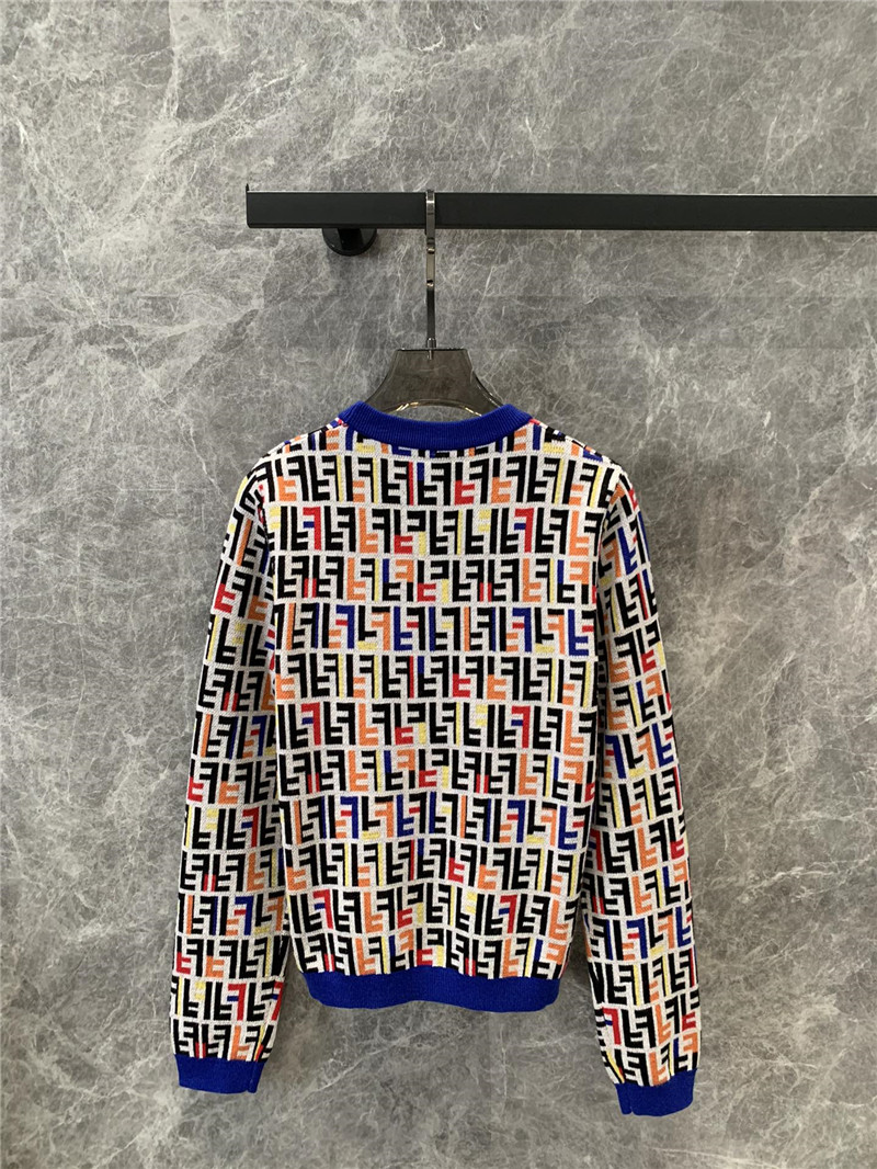 F**di letter knitted long sleeve sweater replica d&g clothing