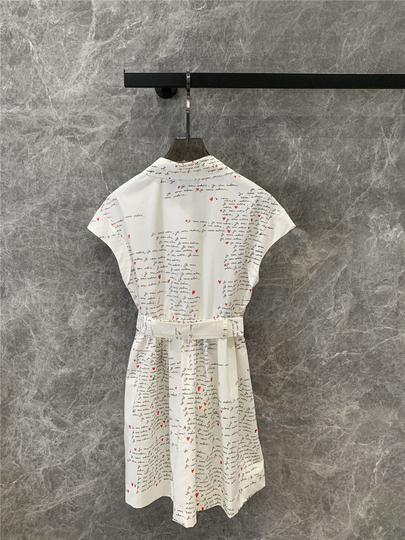 D10r english print waist dress replica clothing sites