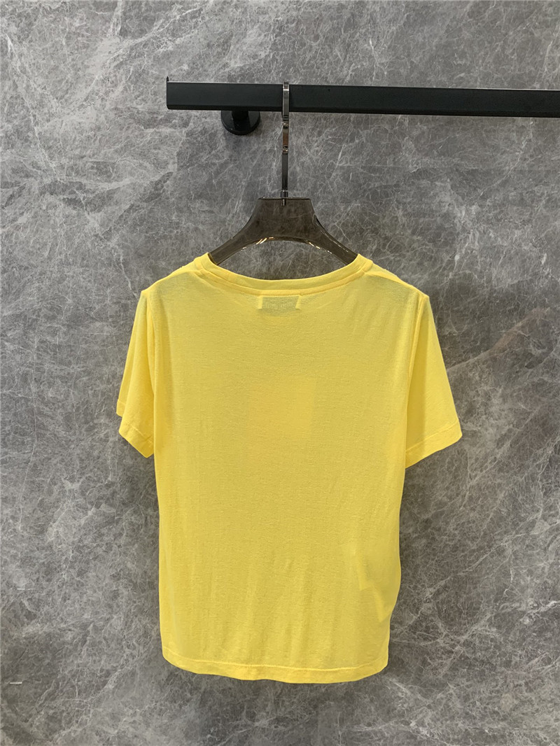 M1um1u thin round neck short sleeve t-shirt replica clothes