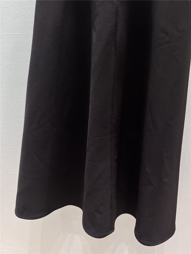 Y51 black and white contrast collar a-line dress replicas clothes