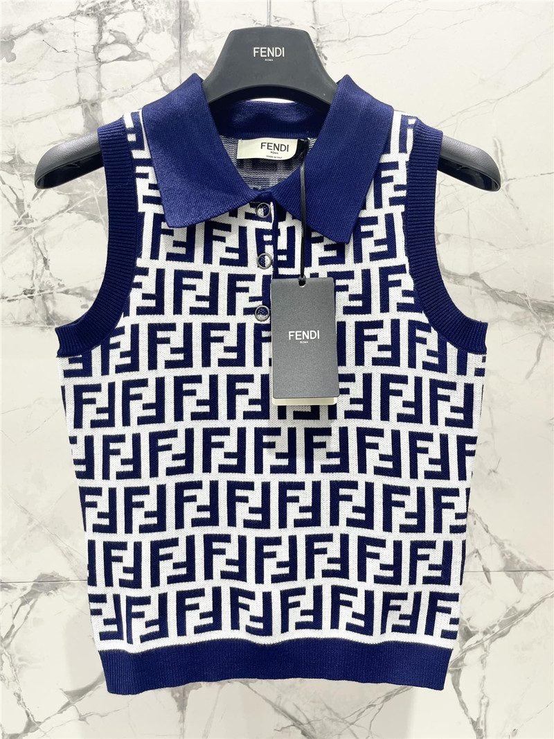 F**di monogram polo sleeveless top replica d&g clothing