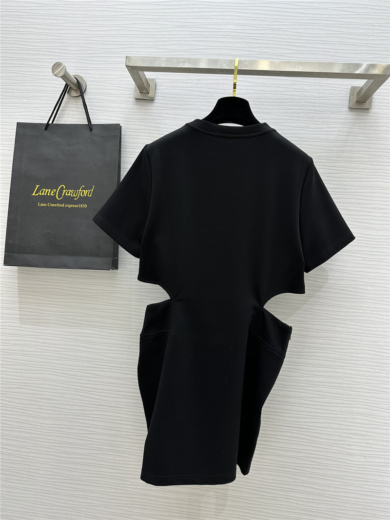 M1um1u bow waist short sleeve dress replica d&g clothing