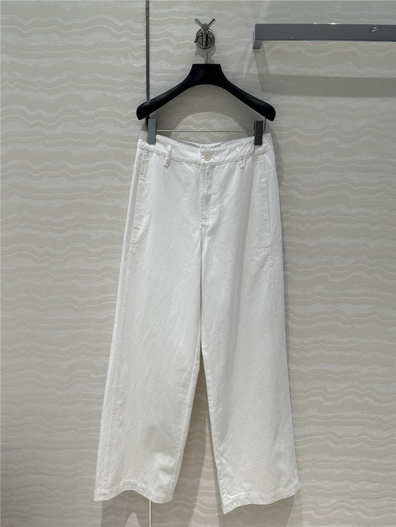 The R0w denim cotton straight pants replica d&g clothing